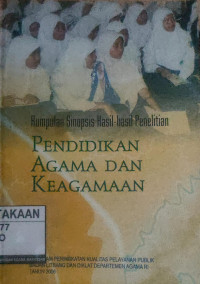 Image of Kumpulan Sinopsis Hasil-Hasil Penelitian Pendidikan Agama dan Keagamaan
